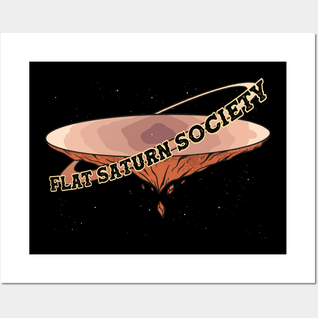 Funny Space Astronomy FLAT SATURN SOCIETY Wall Art by Dibble Dabble Designs